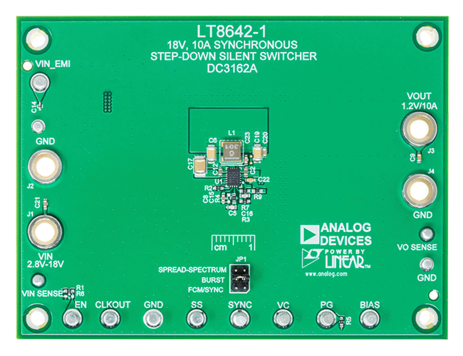 DC3162A Evaluation Board - Top View