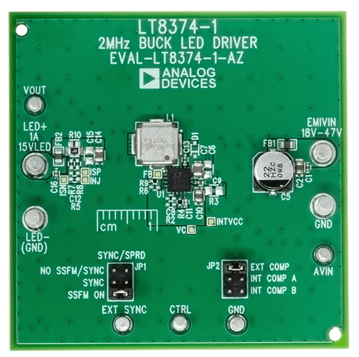 EVAL-LT8374-1-AZ Evaluation Board - Top View