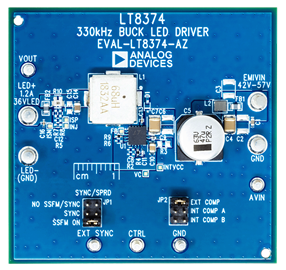EVAL-LT8374-AZ Evaluation Board - Top View