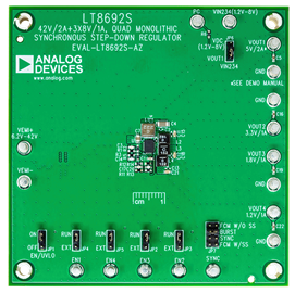 EVAL-LT8692S-AZ Evaluation Board - Top View