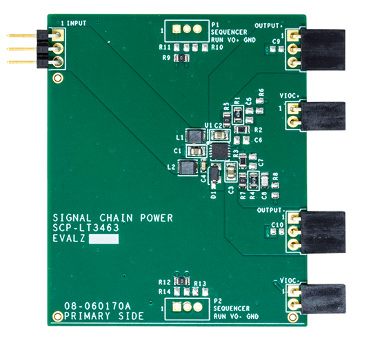LT3463 Signal Chain Evaluation Board - Top View