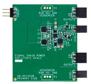 LT3471 Signal Chain Evaluation Board - Top View