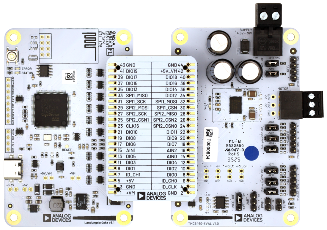 TMC6460-EVAL Evaluation Board Top View
