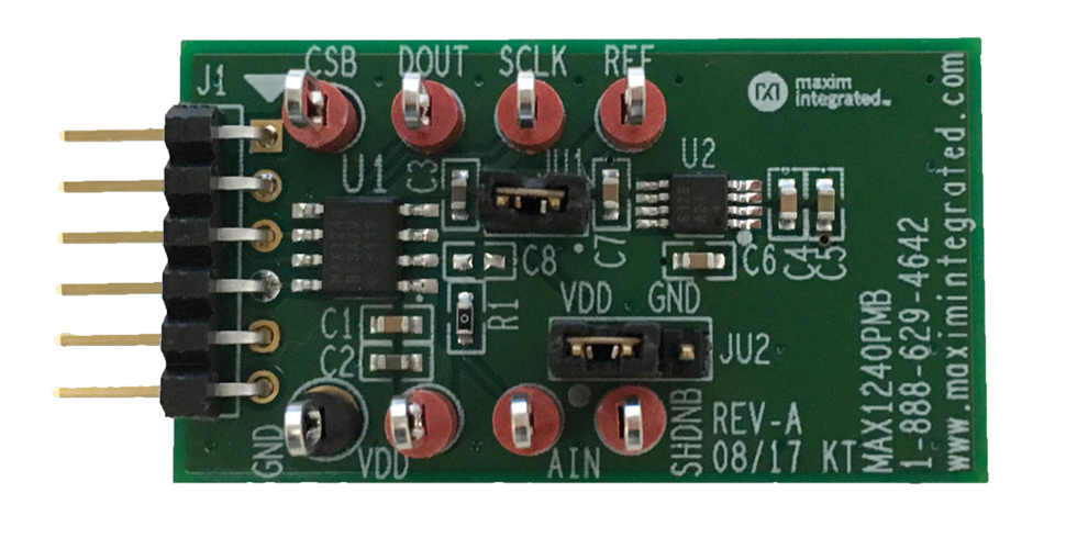 MAX1240EVKIT, MAX1240PMB: Board Photo