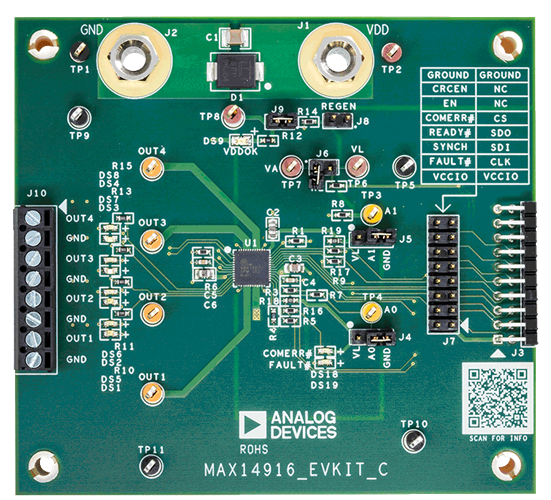 MAX14916EVKIT Board Photo Top