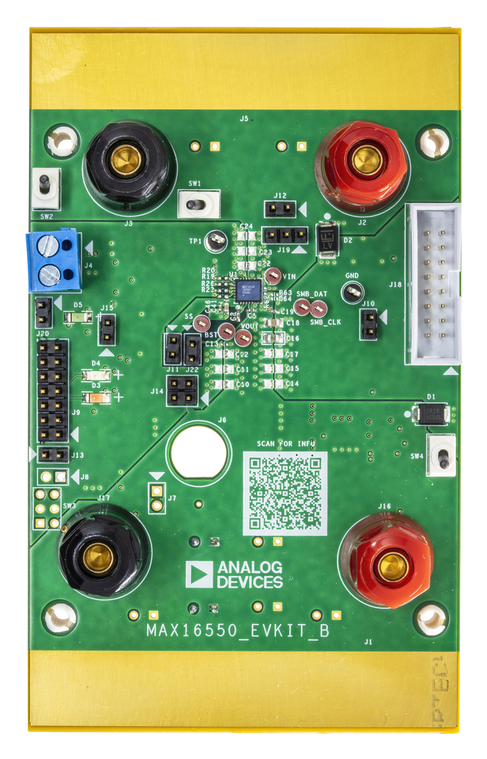 MAX16550EVKIT Board Photo Top View