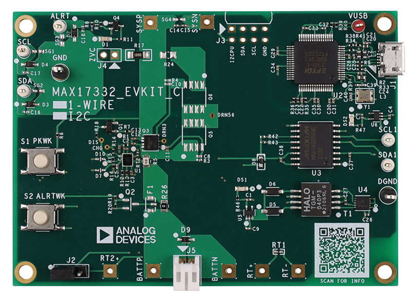 MAX17332EVKIT Board Photo Top