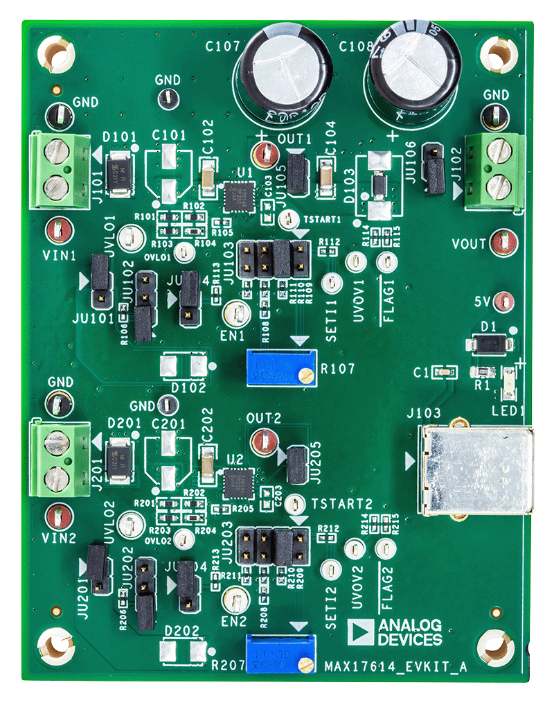 MAX17614EVKIT Board Photo Top