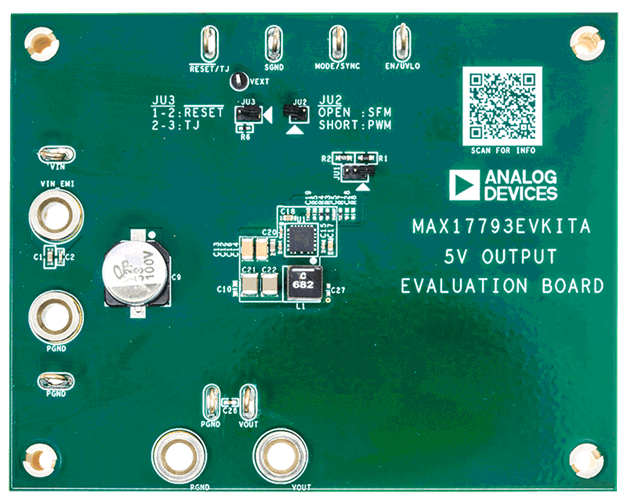 MAX17793EVKITA Board Photo Top View