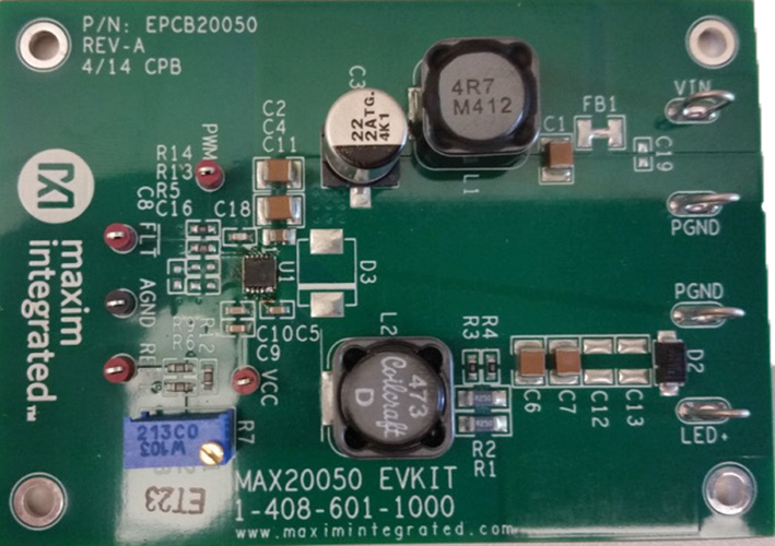 MAX20050EVKIT: Board Photo