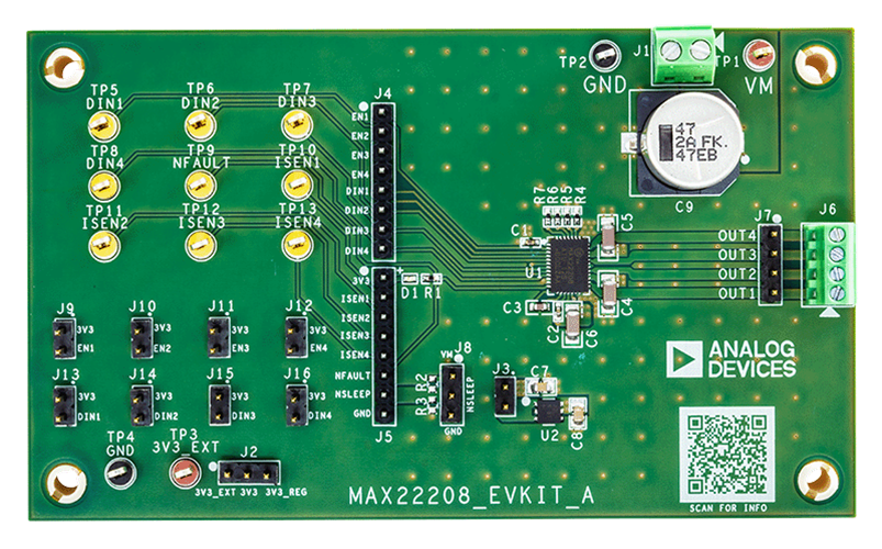 MAX22208EVKIT Board Photo Top
