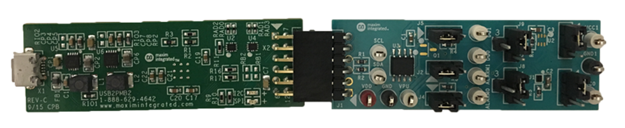 MAX31825EVKIT, MAX31825EVSYS1: Board Photo