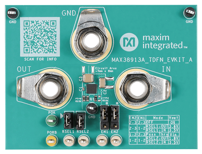 MAX38913AEVK Board Photo Top