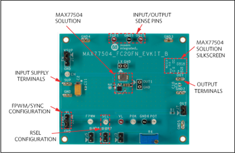 MAX77504QEVKIT: Board Photo