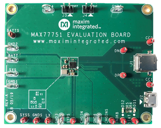 MAX77751CEVKIT, MAX77751FEVKIT: Board Photo