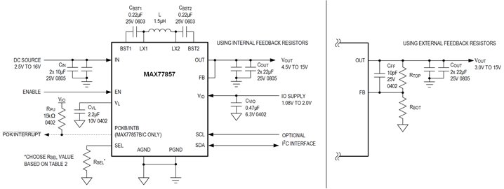 MAX77857 Typical Application Circuit