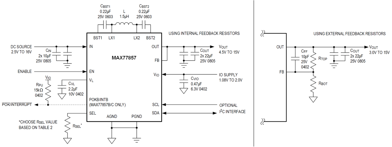 MAX77857 Typical Application Circuit