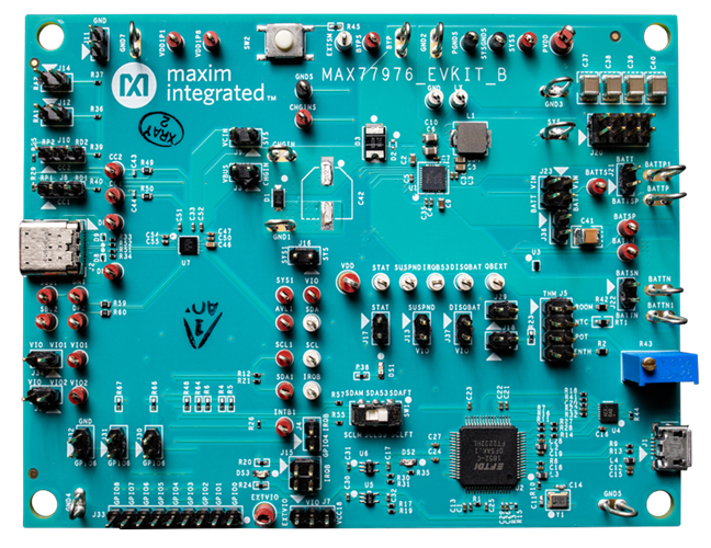 MAX77975EVKIT, MAX77976EVKIT: Board Photo