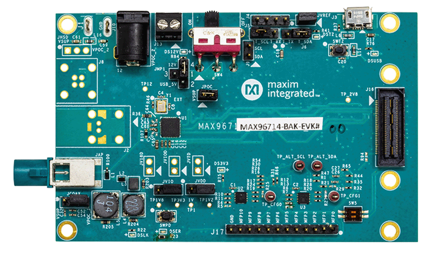 MAX96714/F/R EVKKIT Board Photo Top
