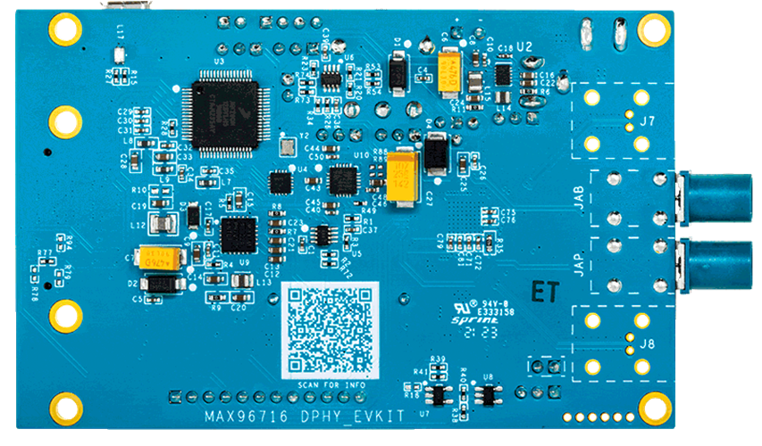 MAX96716EVKIT Board Photo Bottom View