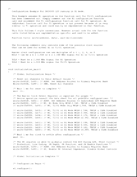 Figure 1. Code to initialize and configure the DS26303 line interface unit.