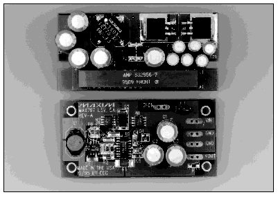 Figure 1. A power-supply module for Pentium Pro microprocessor systems (top) and a bus-termination supply for Gunning Transceiver Logic (bottom) both depend on the MAX797 step-down PWM controller.