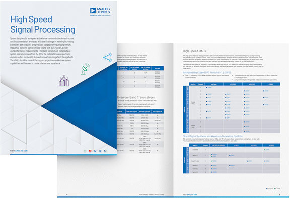 Thumbnail of High-Speed Signal Processing brochure.
