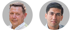 Naveen Dhull and Karl Wachswender headshot