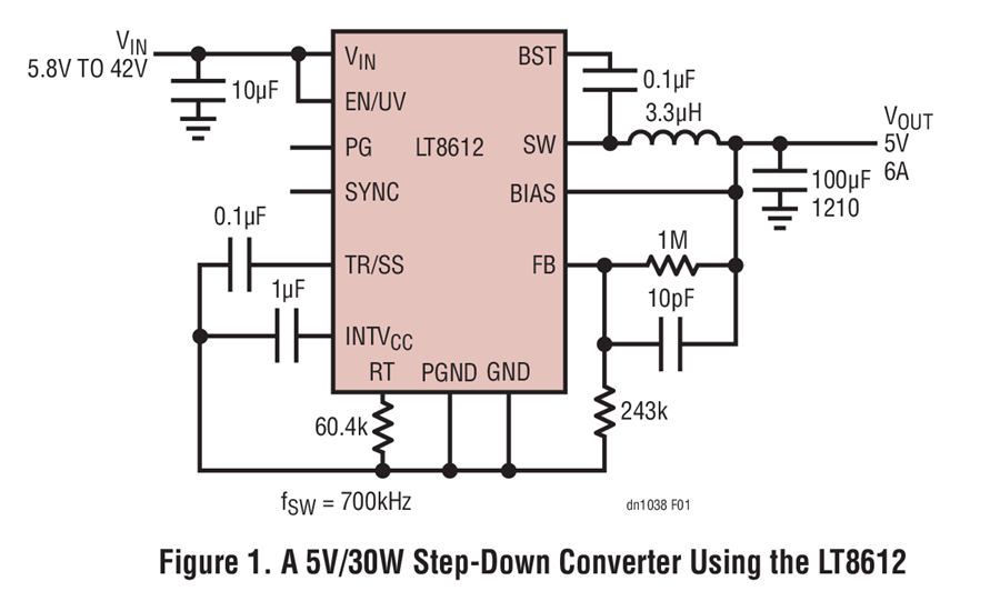 Design Note 1038 42V High Power Density Buck Regulators in a Tiny QFN