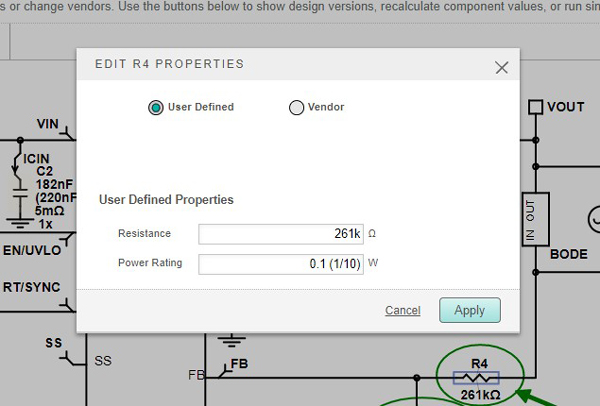 Figure 6. Entering a user-defined value.
