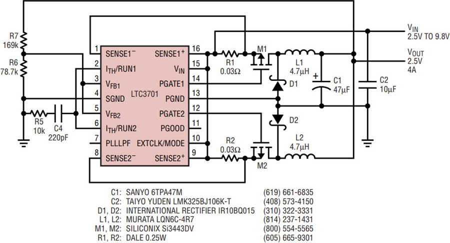 Dual DC/DC Controller Brings 2-Phase Benefits to Low Input Voltage ...