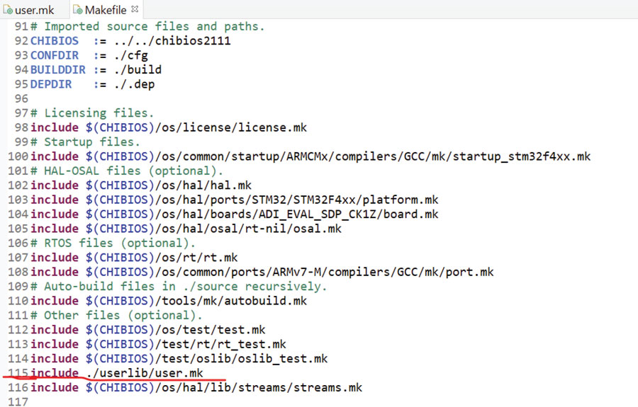 Figure 3. A principal makefile.