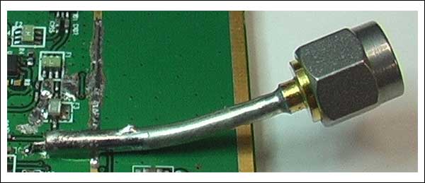 Figure 1. Sealed microcoaxial cable, good to 5GHz+.