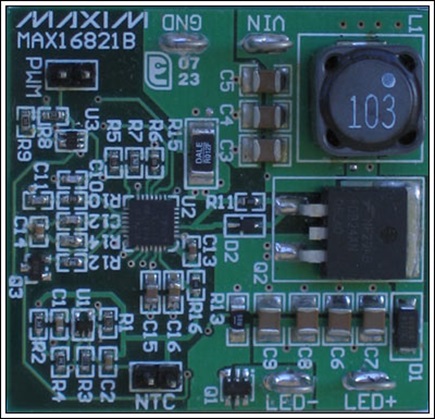 Figure 4. This board contains the LED driver circuit of Figure 1.