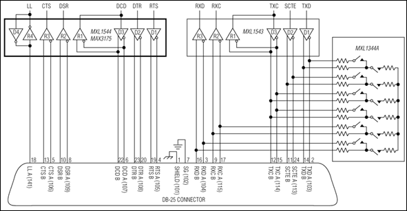 MAX3175, MXL1544: Typical Operating Circuit