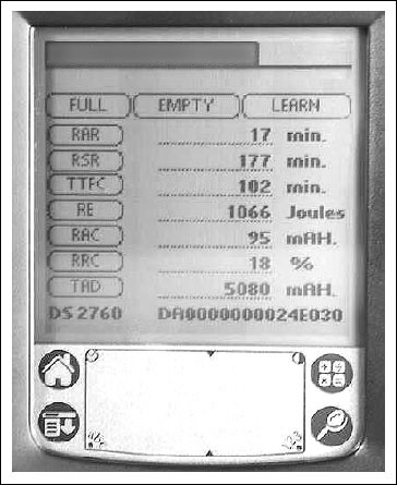 DS2760PALM: Parameter Display