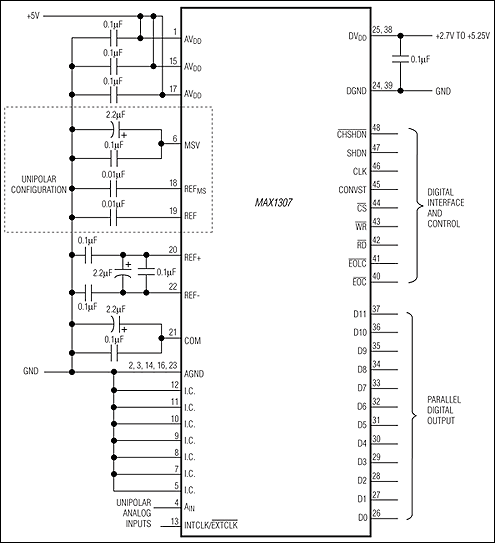 MAX1307, MAX1311, MAX1315: Typical Operating Circuit
