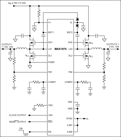 MAX1875, MAX1876: Typical Operating Circuit
