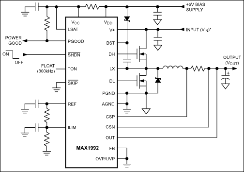 MAX1992, MAX1992ETG, MAX1993: Typical Operating Circuit