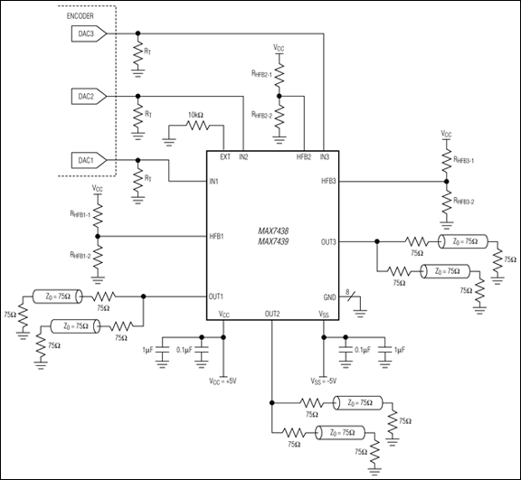 MAX7438, MAX7439: Typical Operating Circuit