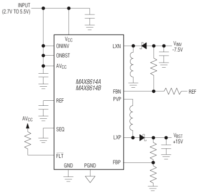 MAX8614A, MAX8614B: Typical Operating Circuit