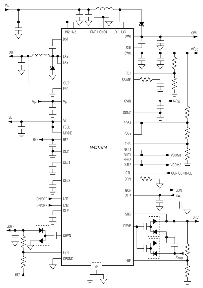MAX17014: Simplified Operating Circuit