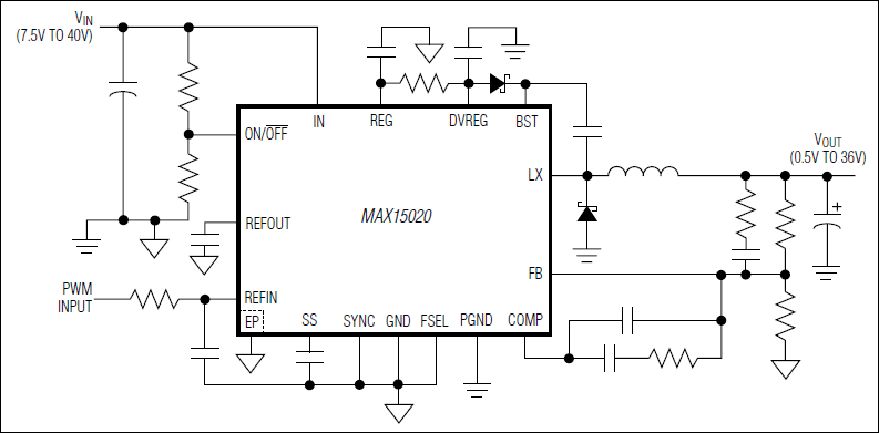 MAX15020: Typical Operating Circuit
