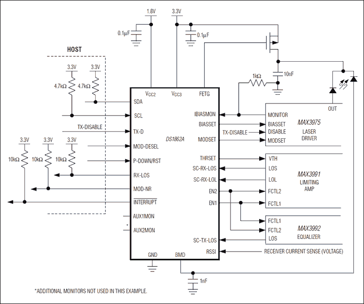 DS1862A: Typical Operating Circuit