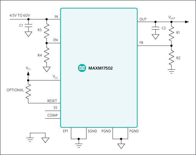 MAXM17502: Typical Application Circuit