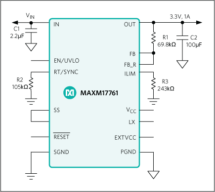 MAXM17761: Typical Application Circuit