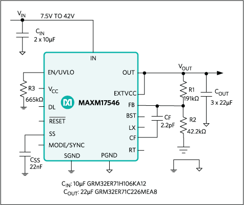 MAXM17546: Typical Application Circuit