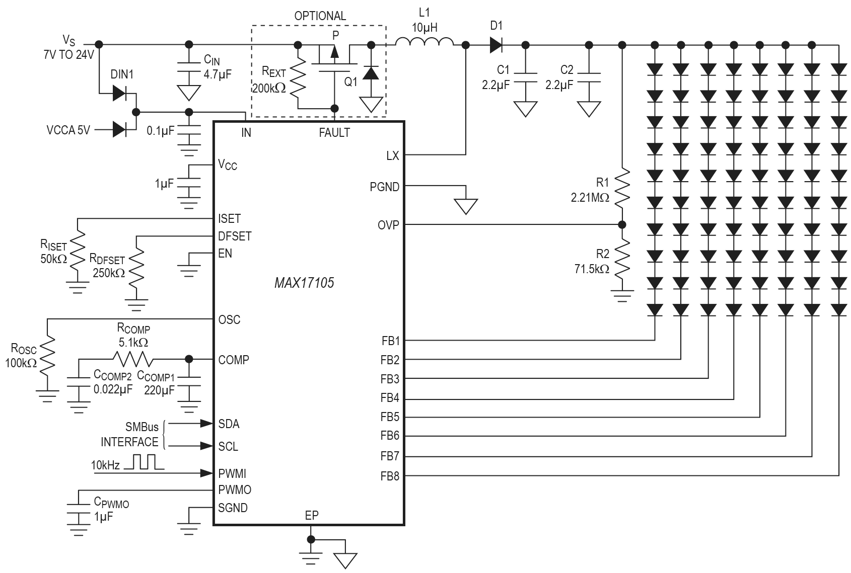 MAX17105 Circuit Diagram