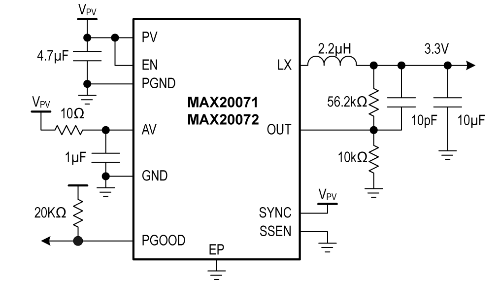 MAX20071-MAX20072 Typical Operating Circuit