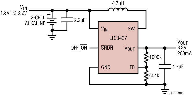 LTC3427 Application Circuit